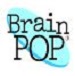 Blue oval with Brain Pop